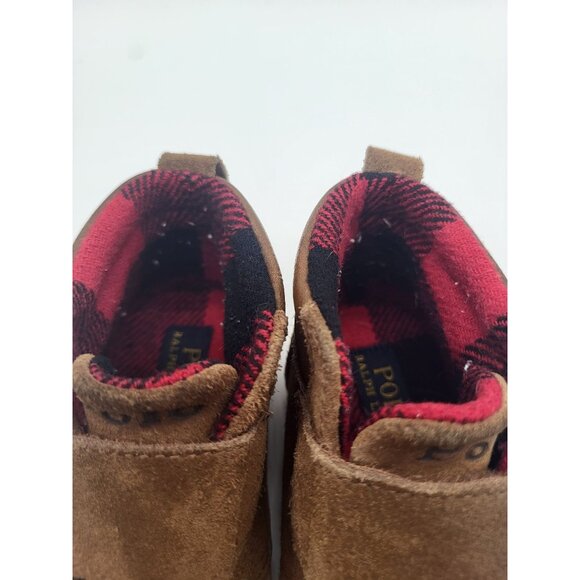 Polo Ralph Lauren Toddler Boys SZ 7 Camdyn Brown Suede High-Top EZ Sneakers - Picture 6 of 11